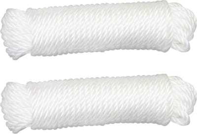 AMIG paracord touw - 2x - 10 meter - D5mm - 110kg - polypropyleen - wit