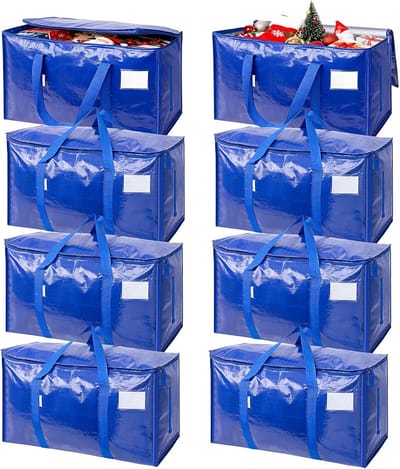 Verhuistassen Set - Opbergzakken - Ruimtebesparend Verhuizen - Extra Grote Volume - 8 Stuks - Blauw
