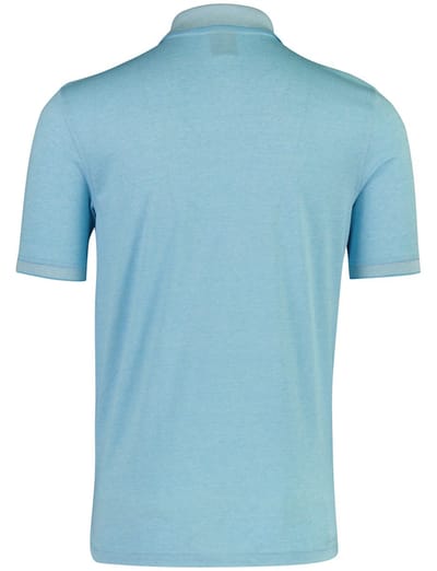 Poloshirt Bugatti blauw met rits wijde fit