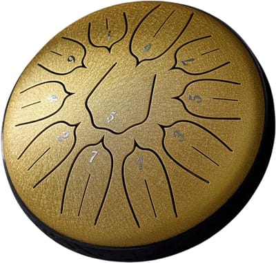 Livano Handpan - Tongue Drum - Steel - Regen - Klankschaal - Goud