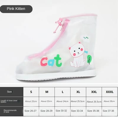 Waterdichte en Antislip Kinderregenlaarzen Verdikt Slijtvast en Outdoor Sneeuwschoenovertrek voor Basisschoolleerlingen Sizes 28-29 M white