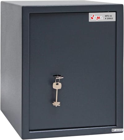 Muurkluis - Inbouwkluis - Waardevolle spullen - Mechanisch dubbelbaard - 42 Liter - Zwart
