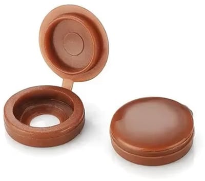 Han‑Bar® Afdekkap voor schroeven - Schroefdeksel - Koffie bruin - Schroefvouw - beschermkap - spiegelnagelkap - Schroefkap - Kunststof - Knop Moeren afdekbouten beschermen meubeldecoratie
