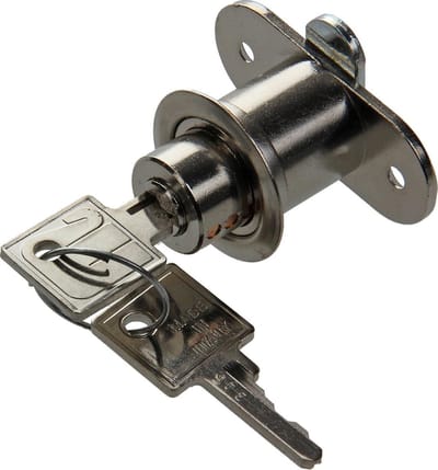 Oplegcilinderslot schuifdeur met lip 20mm