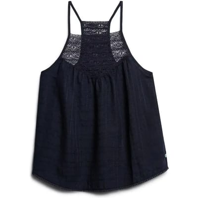 Superdry - Cami strandtopje met kant - Dames - Tops