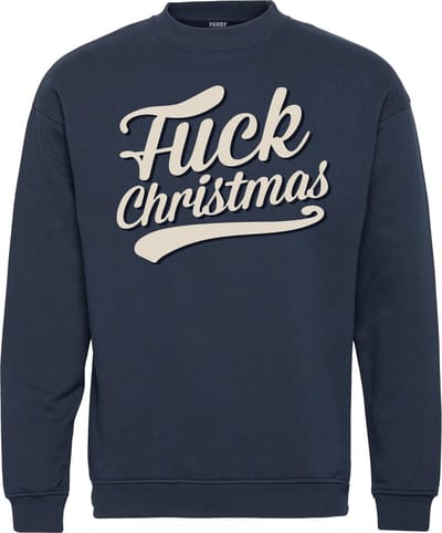 Kersttrui Fuck Christmas | Foute Kersttrui Dames Heren | Kerstcadeau volwassenen | Kerst | Navy | maat XS