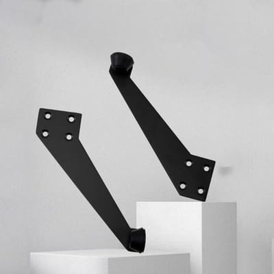 Deur Stopper - Deur Buffer - Muren Beschermen - 90 Graden Hoek - 2mm Dik - Zwart