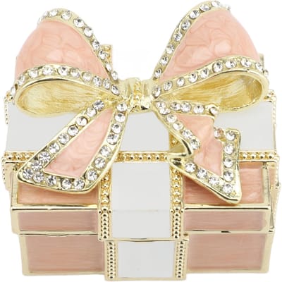 Sieradendoos Multifunctionele decoratieve legering strass handgemaakte vintage sieradendoos organizer voor roze
