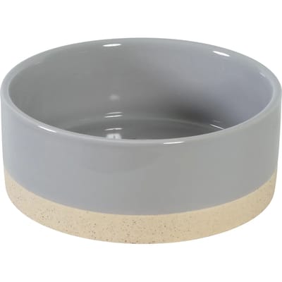 Keramieken Voerbak ZOLUX Olaria - Ronde Grijs 1L met Anti-Slipbodem - 17 cm