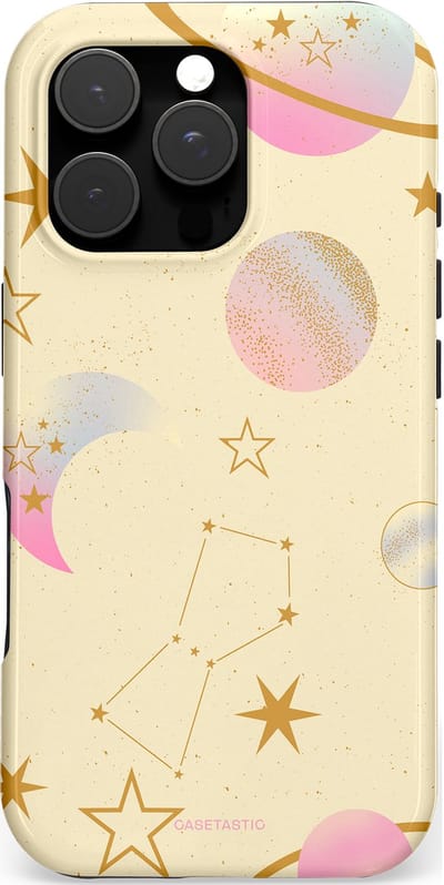 Casetastic hoesje geschikt voor Apple iPhone 16 Pro - MagSafe - Dubbellaagse bescherming - Zomerse nacht - Fashion Case - Zand
