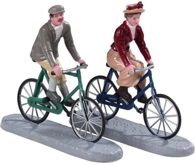 Lemax - Bike Ride Date -  Set Of 2 - Kersthuisjes & Kerstdorpen