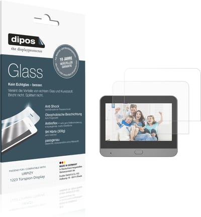 dipos – 2x Matte Pantserfolie geschikt voor URPIZY 1223 Türspion Display | 9H Screenprotector
