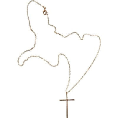 Urban Classics Halsketting - Big Basic Cross - voor Vrouwen - goudkleurig
