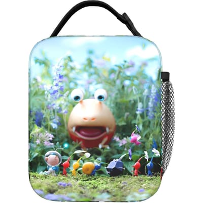 Pikmins Patroon Geïsoleerde Lunchtas Hoge Capaciteit Lunchcontainer Koeltas Tote Lunchbox Kantoor Buiten Bento Pouch One Size