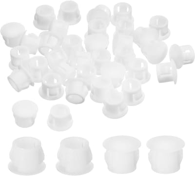 Afdekkapjes voor boorgaten - Blindstop nylon plug - Meubels afwerken - Klik-in ontwerp - 10 mm - Wit