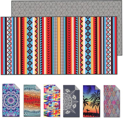 Dailygoods- Strandlaken XXL 160x80 cm - Microvezel - Zandvrij - Sneldrogend - Lichtgewicht - Perfect voor strand en zwembad - Badhanddoek