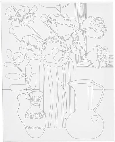Creativ Company Schildercanvas met print Stilleven met bloemen 24x30 cm