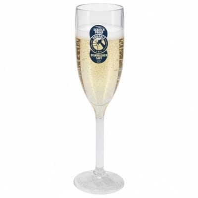 Excellent Houseware Champagne glas - 165 ml - onbreekbaar kunststof - camping/catering glazen - flute - prosecco glas