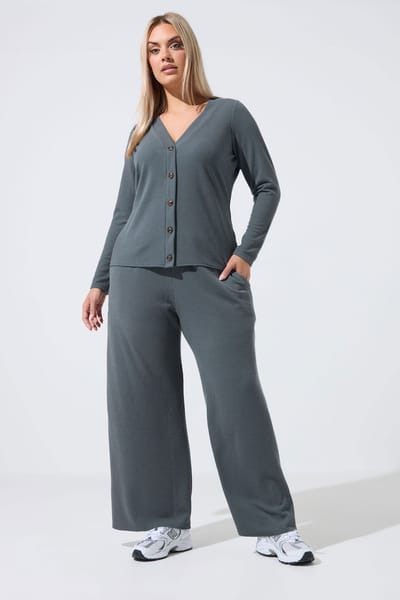 Limited Collection Grijze Broek Van Gekreukte Stof En Wijde Pijpen Size 38