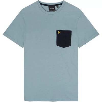 Lyle & Scott Contrast Pocket T-shirt Polo's & T-shirts Heren - Polo shirt - Blauw - Maat S