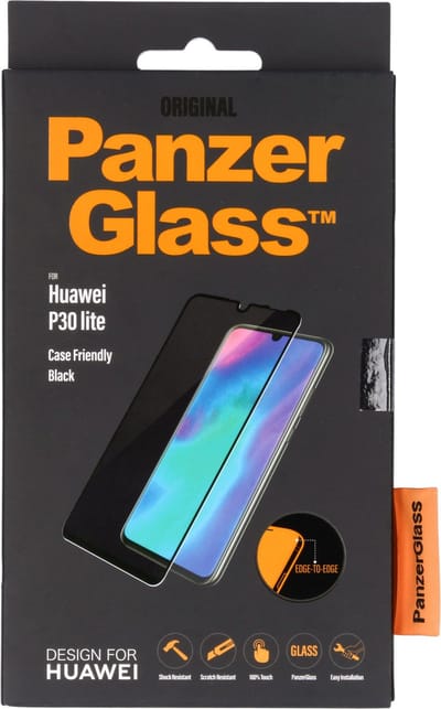 PanzerGlass Case Friendly Gehard Glas Screenprotector Geschikt voor Huawei P30 Lite