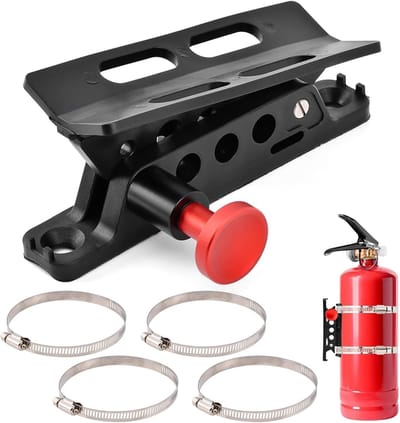 SPHProducts - Vervangende Brandblusser Houder - Brandblusser Steun - Hoogwaardige Aluminium - Rode Kleur - Veiligheidsaccessoire - Geschikt voor Sport/...