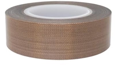 Hoge Temperatuur PTFE Teflon Gecoate Tape voor Vacuüm Toepassingen - 0,18 mm Dikte, 25 mm Breed, 10 Meter Lang