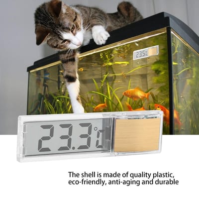 Thermomètre numérique LED pour aquarium de petite taille, appareil de mesure de température black