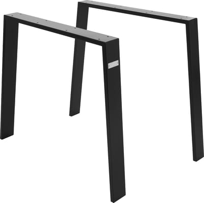 Set van 2 tafelpoten Loft 90x72 cm zwart profiel 8x2 cm staal U-vorm ML-Design