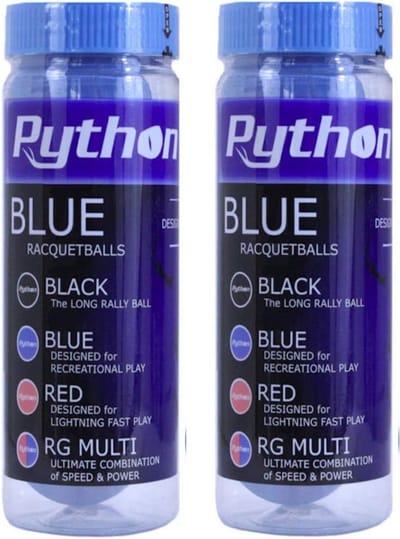 Python Blauwe Racquetball Set - Toernooikwaliteit voor Optimale Prestaties