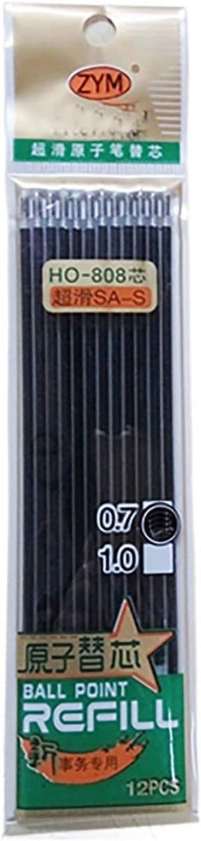 Navulverpakking Penpunten 0.7mm Medium - 12 Stuks - Universele Hervulbare Ballpoint Pen Vullingen