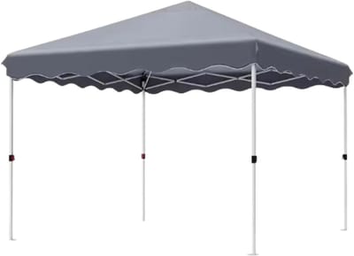 Gazebo Zyrell - Pergola - Paviljoen - Partytent - Strandtent - Voor Terras, Feest en Achtertuin - 3x3m - Grijs