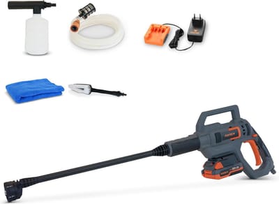 Hogedrukreiniger op accu - FUXTEC FX-E1HDR20 - 20V 6,5 bar carwash - Accu- en oplaadset