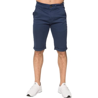 Enzo | Heren Slim Fit Stretch Chino Shorts - Blauw