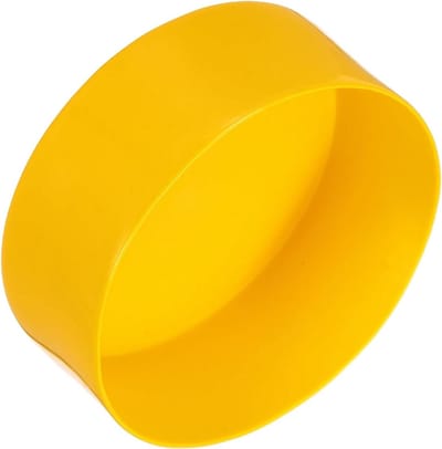 Rubberen Eindkappen - Glijdoppen Voetkappen - Vloeren Beschermen - Flexibel Vinylrubber - 130 mm - Geel