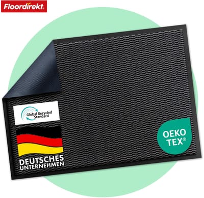 FLOORDIREKT Premium Deurmat SKY Novo - Voor Entree - Vuilvangmat - Anti-slip & Afwasbaar - Voor Het Opbergen van Vuil - Antraciet - 40 x 60 cm