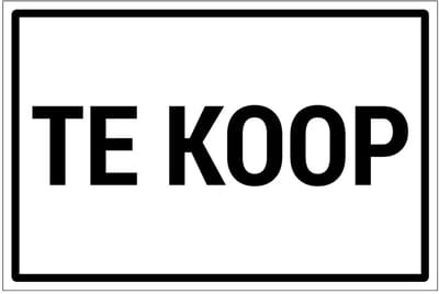 Te koop bord | gecoat dibond materiaal | 30 x 20 cm