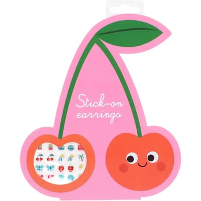Stick on earrings (40 paar) - Kersen - plakoorbellen - Rex London