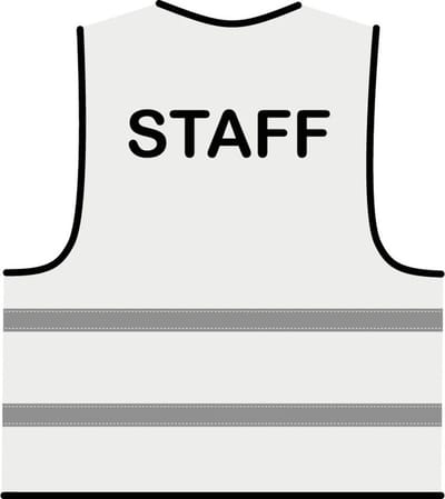 Staff hesje wit