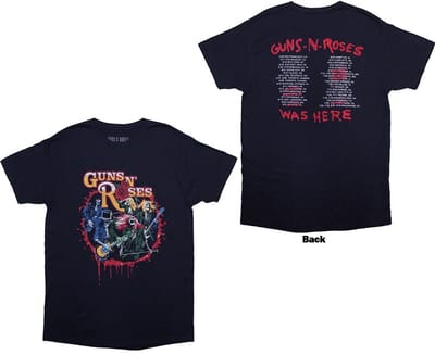 Guns N' Roses - Was Here Heren T-shirt - S - Donkerblauw
