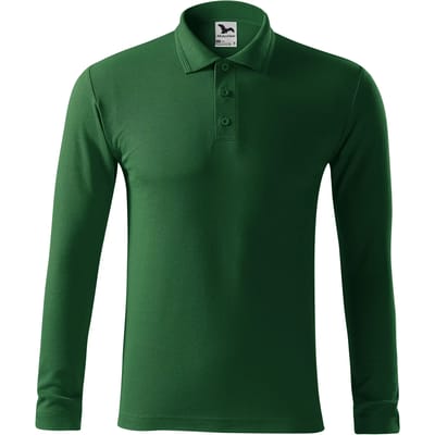 Polo met lange mouwen van piquéstof Malfini 221