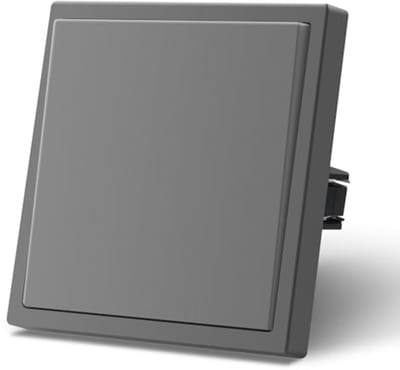 Inbouw Lichtschakelaar 1-voudig 1-weg Kunststof Grijs 80 mm x 80 mm