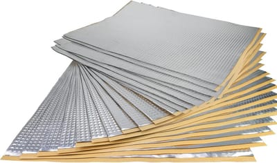 Aluminium Butyl Platen Isolatiemateriaal 2 mm - Geluidsisolatie Auto 3,33 m² Zelfklevend