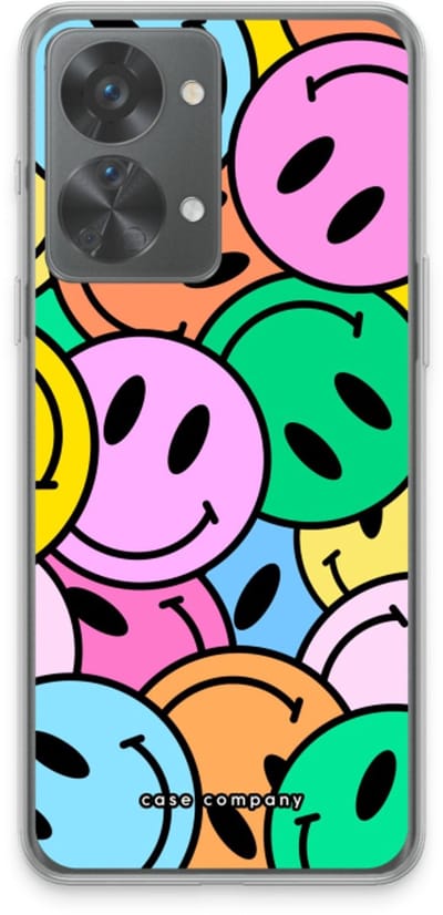Case Company® - Hoesje geschikt voor OnePlus Nord 2T hoesje - Smiley N°1 - Soft Cover Telefoonhoesje - Bescherming aan alle Kanten en Schermrand