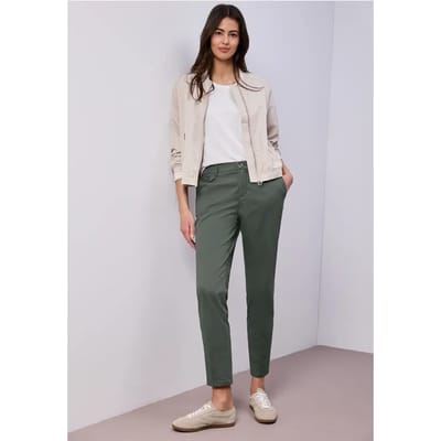 Casual fit chino's in een zachte stof