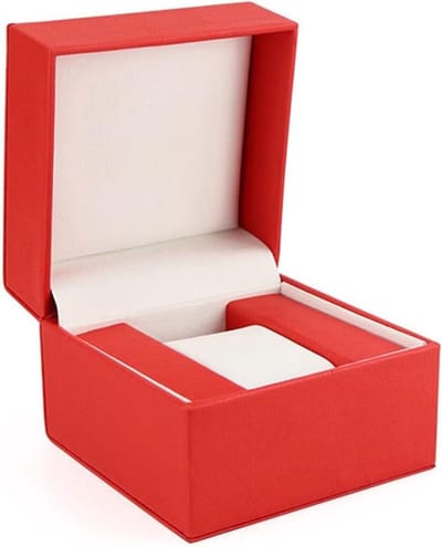 Horloge Opbergdoos - Juwelendoos Organizer - Sieraden Opbergen - Zachte Bescherming - 1 Stuk - Rood
