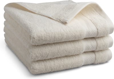 Katoenen handdoek - 3 stuks - 50x100 - kleur crème