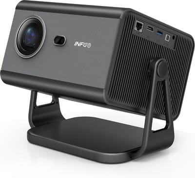 Smart Beamer met Android TV 12, Netflix, WiFi en Dolby Audio - 4K Projector met 600 ANSI Lumen