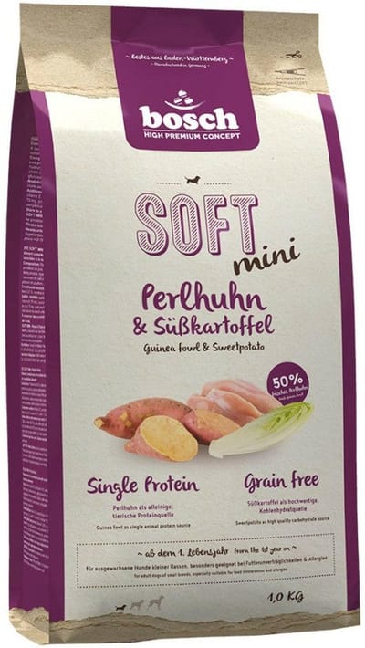 Bosch Soft Mini Hondenvoer - Parelhoen en Zoete aardappel - 1 kg