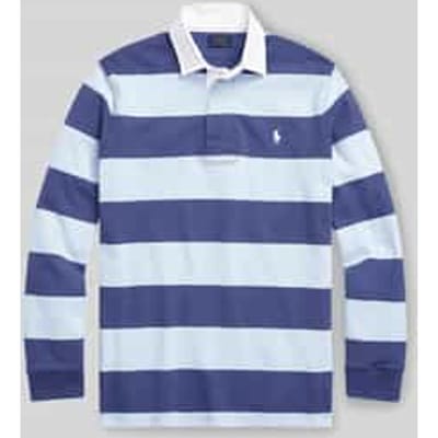 regular fit rugbyshirt van puur katoen